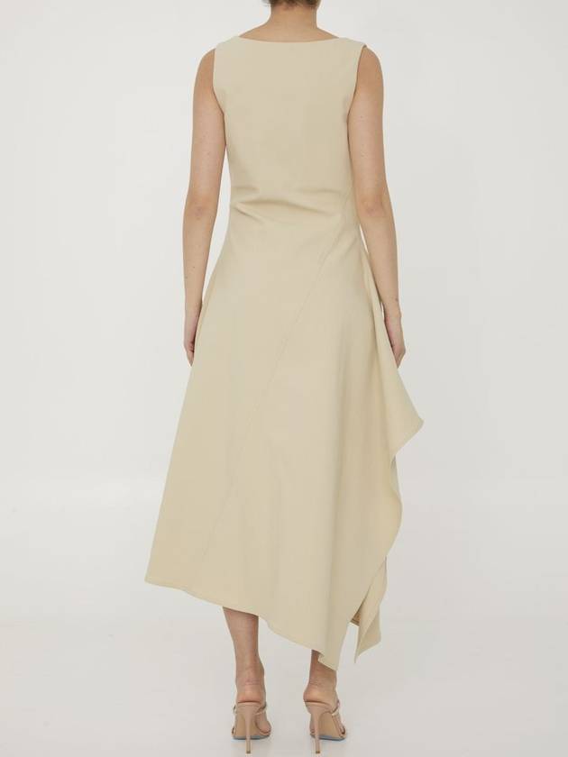 Midi Dress 743355V2T30 9016 BEIGE - BOTTEGA VENETA - BALAAN 5