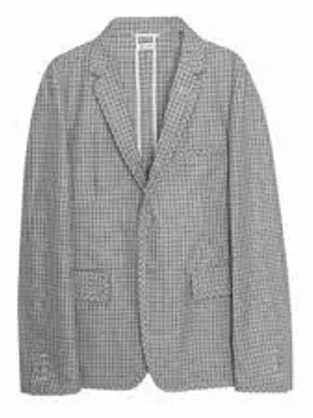 Unconstructed Seersucker Houndstooth Jacket Grey - THOM BROWNE - BALAAN 2