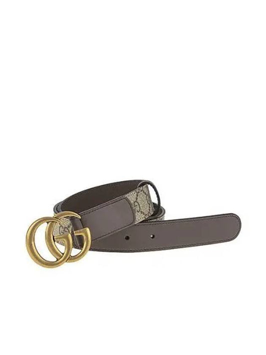 Double G Buckle Leather Belt Brown - GUCCI - BALAAN 2