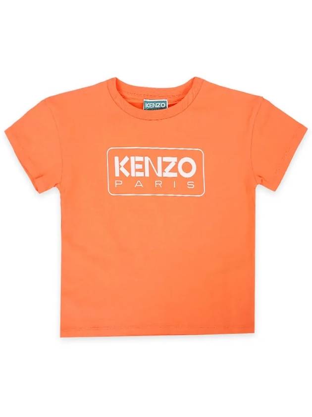 Logo Printing Short Sleeve T-Shirt Orange - KENZO - BALAAN 4