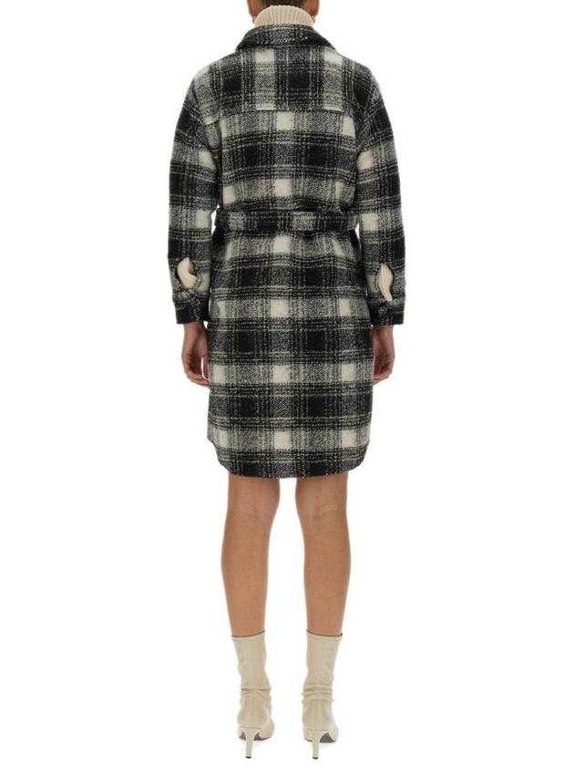 Woolrich Check Print Coat - WOOLRICH - BALAAN 3