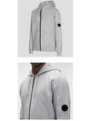 Lens Wappen Light Fleece Zip Up Hoodie Grey - CP COMPANY - BALAAN 6