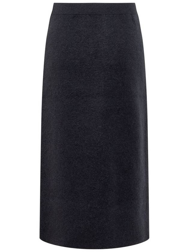 Blue Pencil Skirt In Ribbed Wool Blend Woman - FABIANA FILIPPI - BALAAN 2