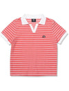 Striped Terry Collar T-Shirt Women RED - 20THHOLE - BALAAN 2