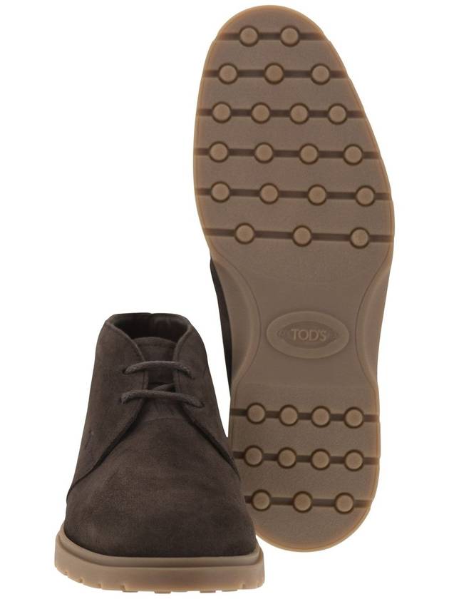 Suede Desert Winter Boots Brown - TOD'S - BALAAN 6