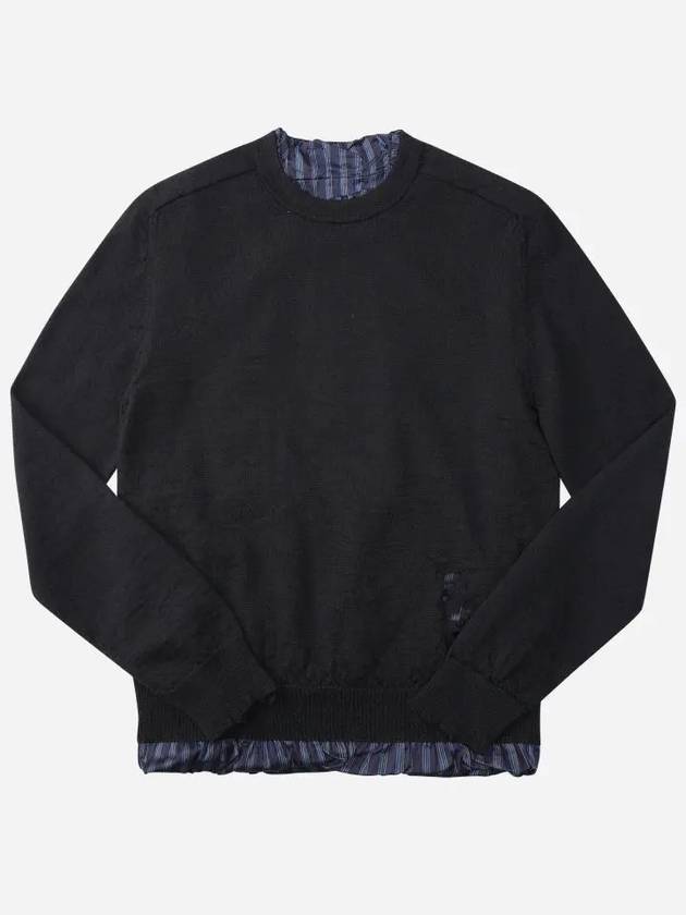 Layered Wool Knit Top Black - MAISON MARGIELA - BALAAN 3