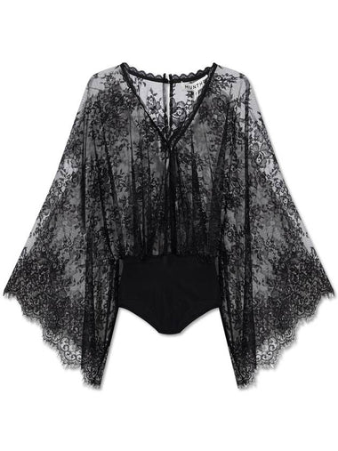 Munthe Lace Bodysuit, Women's, Black - MUNTHE - BALAAN 1