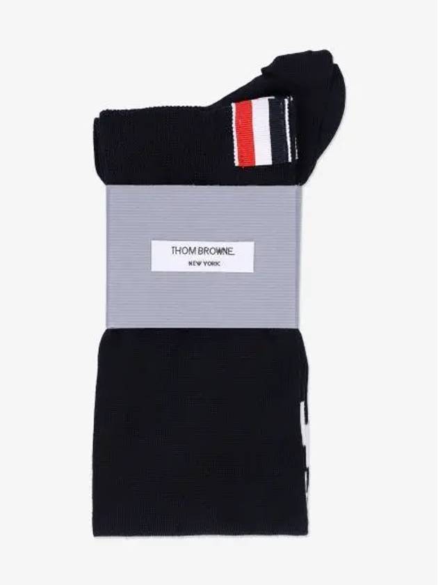 4 Bar Stripe Socks Navy - THOM BROWNE - BALAAN 2