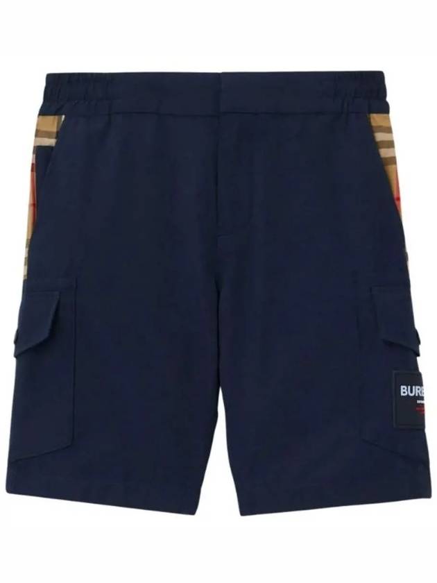 Kids Shorts Bermuda 8062968DEEPCHARCOALBLUE Blue - BURBERRY - BALAAN 3