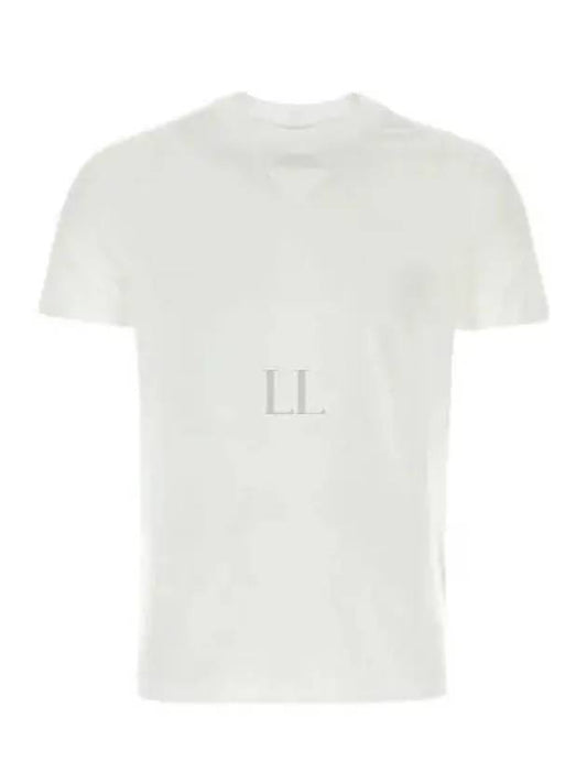 Patch Logo Cotton Short Sleeve T-Shirt White - PRADA - BALAAN 2