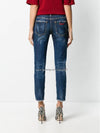 Women's Dique Back Pocket Red Steel Tab Medium Waist Cropped Twiggy Jeans S75LB0008 S30595 470 - DSQUARED2 - BALAAN 10