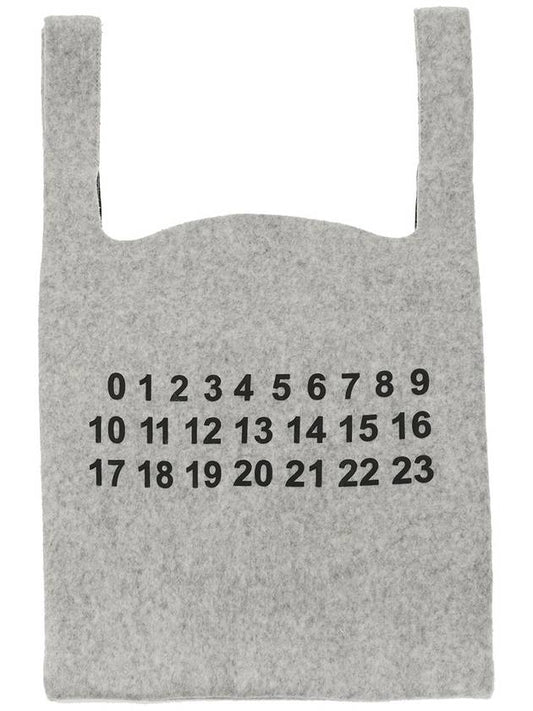 Numbering Polyester Wool Tote Bag Grey - MAISON MARGIELA - BALAAN 2