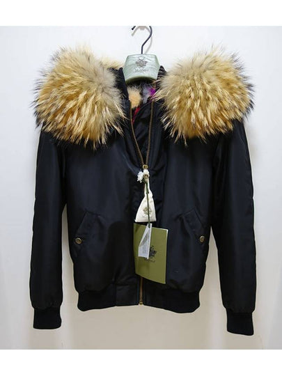 Mr Mrs Fur Multi Patch Fox Fur Lining Bomber Jacket Black 172BB067 - MR & MRS ITALY - BALAAN 2