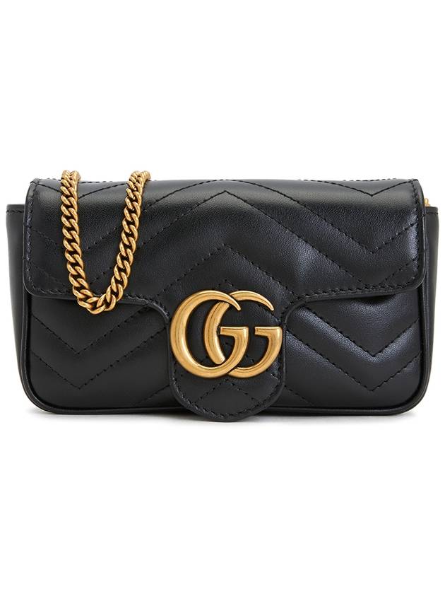 GG Marmont Matelasse Leather Super Mini Bag Black - GUCCI - BALAAN 2