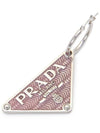 Women's Triangle Logo Earrings Pink - PRADA - BALAAN 7