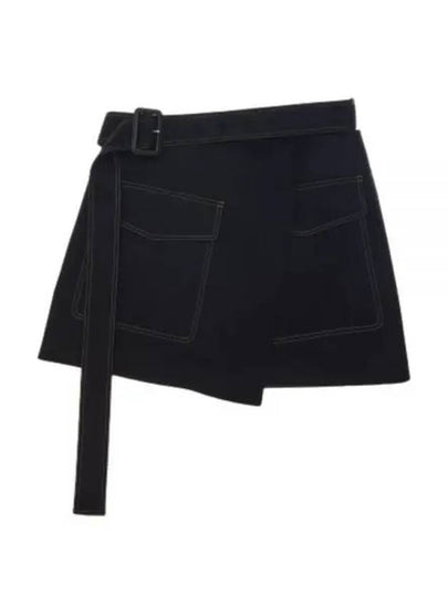 Trench Wrap A-Line Skirt Black - HELMUT LANG - BALAAN 2