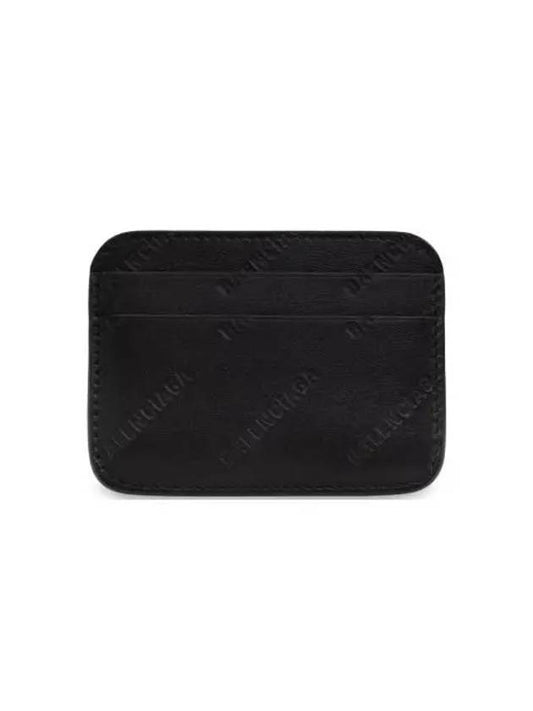 Embossed Logo Card Wallet Black - BALENCIAGA - BALAAN 2