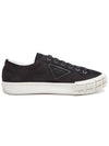 Fleece Low Top Sneakers Black - PRADA - BALAAN 2