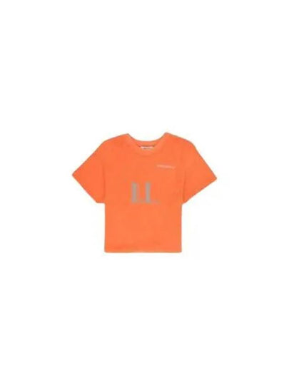 Embroidered Logo Short Sleeve T-Shirt Orange - SPORTY & RICH - BALAAN 2