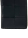 Intrecciato Zipper Around Half Wallet Black - BOTTEGA VENETA - BALAAN 7