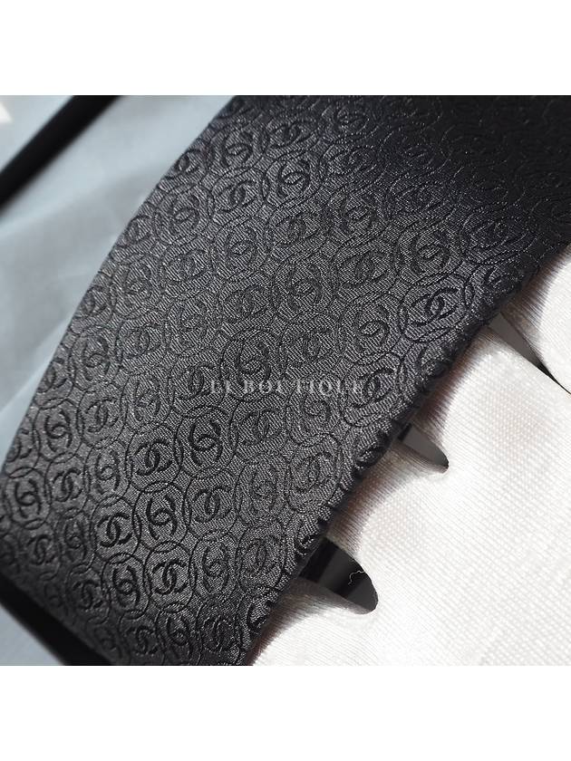 CC round logo tie black AA9629 - CHANEL - BALAAN 3