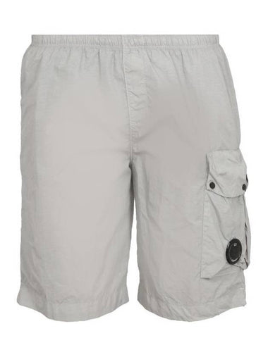 Lens Wappen Nylon Swim Shorts Grey - CP COMPANY - BALAAN 1