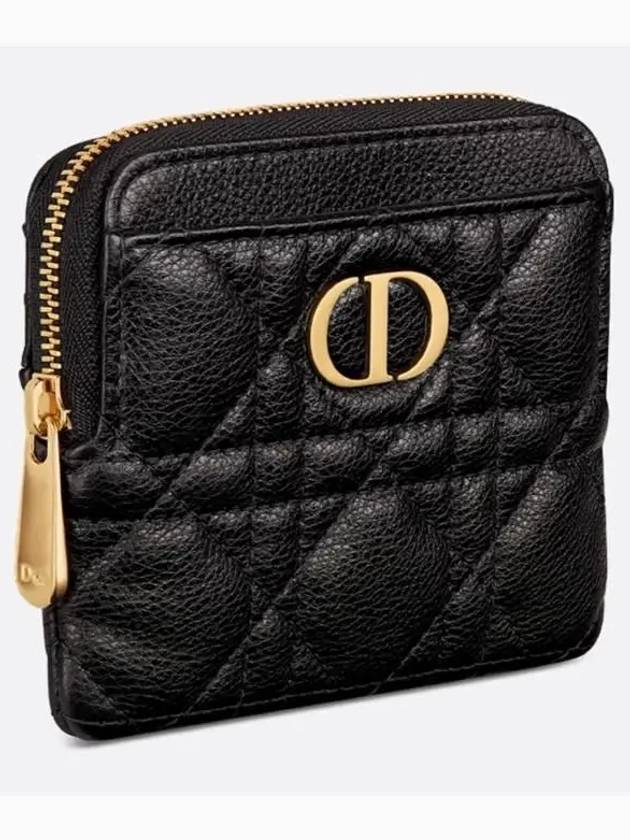 Caro Lavender Supple Cannage Half Wallet Black - DIOR - BALAAN 3