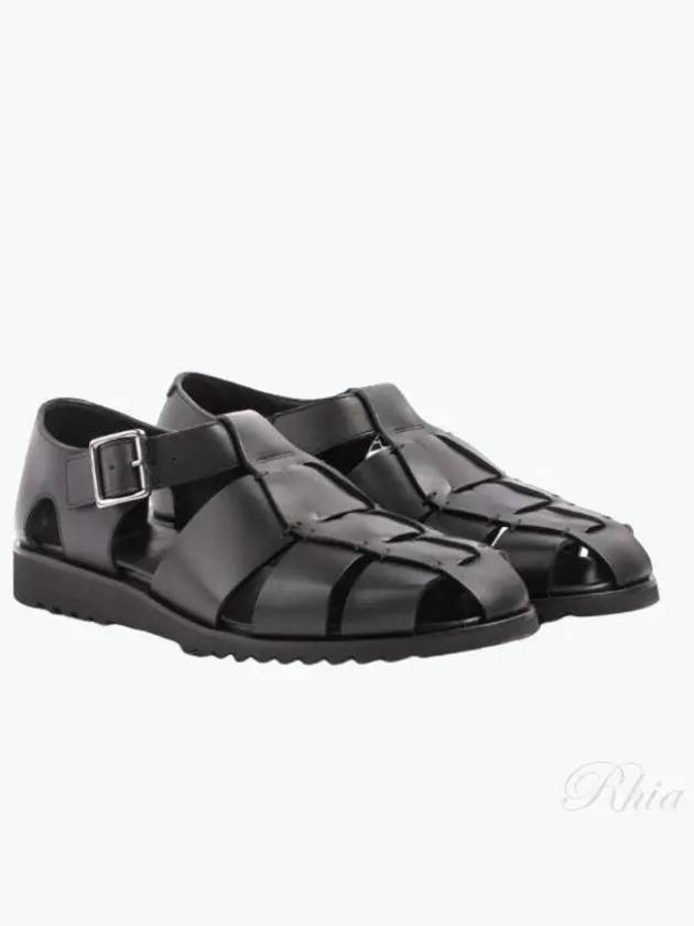 Pacific Buckle Leather Sandals Black - PARABOOT - BALAAN 2