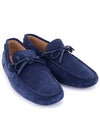 Men's Gommino Suede Driving Shoes Navy - TOD'S - BALAAN 4