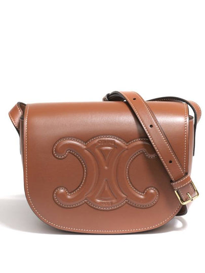 Folco Cuir Triomphe Calfskin Cross Bag Tan - CELINE - BALAAN 2