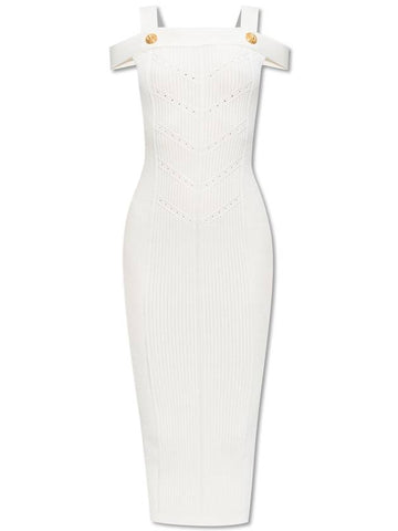 Balmain Strap Dress, Women's, White - BALMAIN - BALAAN 1