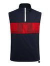 Dean Logo Quarter Zip Up Vest Navy - J.LINDEBERG - BALAAN 1