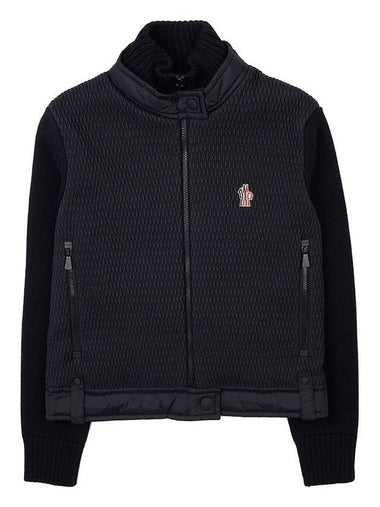 Logo Patch Casual Medium Zip-up Jacket Black - MONCLER - BALAAN 1