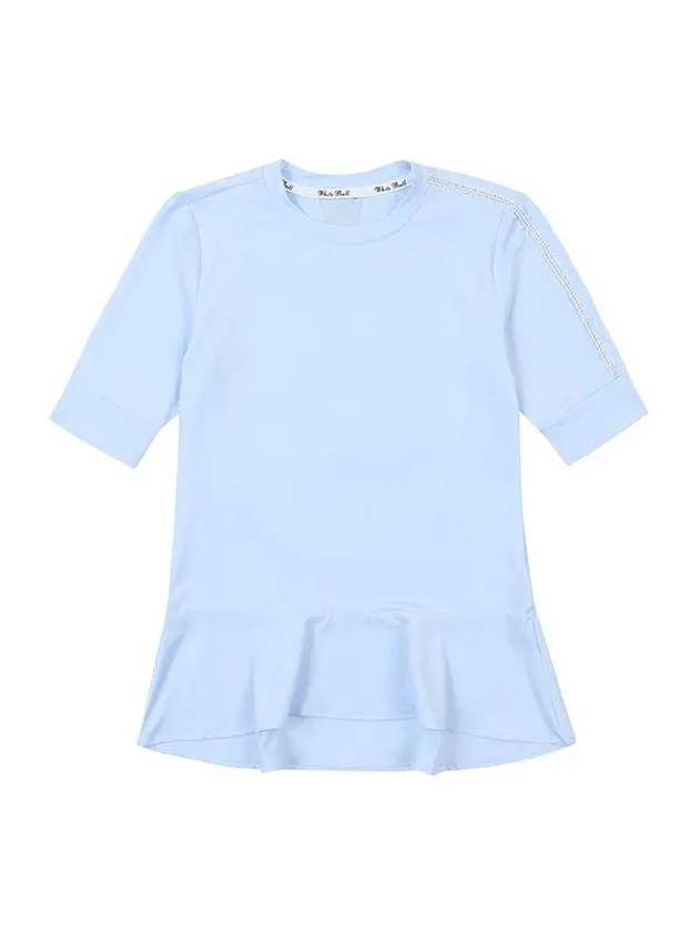 Golf Wear One Point Frill T-Shirt BLUE - WHITEBALL - BALAAN 5