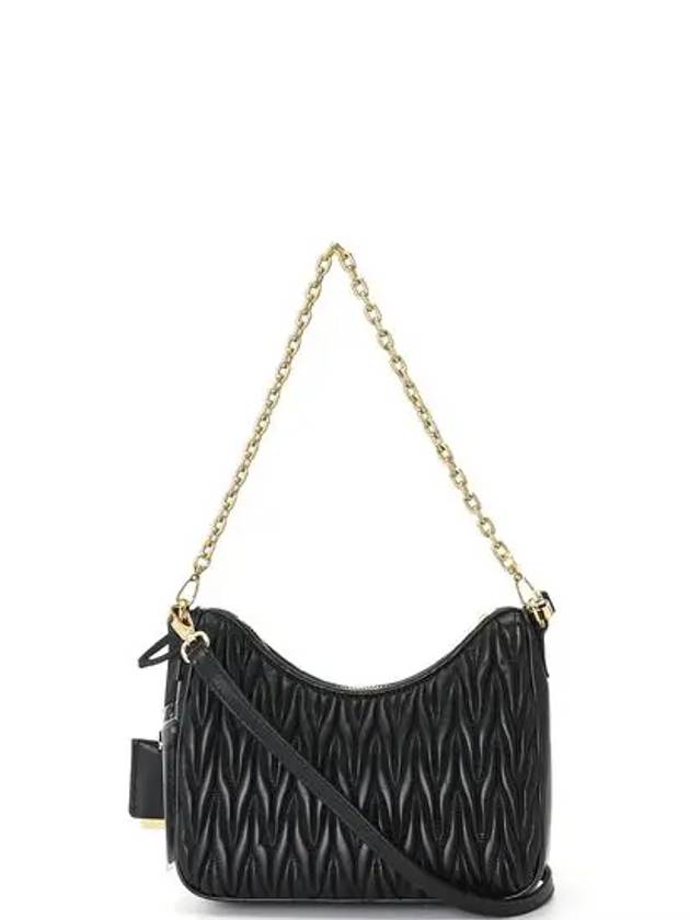 Matelasse Nappa Leather Shoulder Bag Black - MIU MIU - BALAAN 4