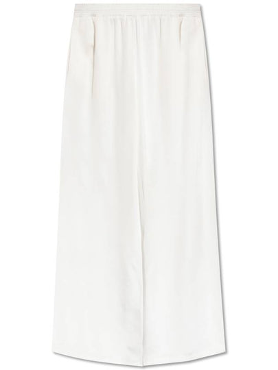 Women White Relaxed Fitting Satin Trousers Pants PAD264F284 D623 0000 0142 - FABIANA FILIPPI - BALAAN 2