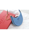 V Logo Hobo Leather Shoulder Bag Sky Blue - VALENTINO - BALAAN 5