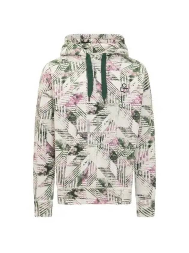 Malek Allover Graphic Cotton Hoodie White - ISABEL MARANT - BALAAN 2