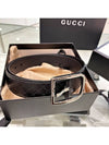 GG Microssima Leather Belt Black - GUCCI - BALAAN 2