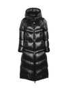 Chanon Quilted Long Hooded Nylon Padding Black - MONCLER - BALAAN 3