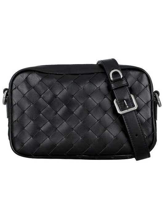 Mini Intrecciato Camera Bag Black Men's Shoulder Bag Crossbag - BOTTEGA VENETA - BALAAN 2