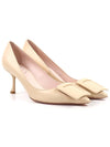 soft buckle pumps heel nude pink - ROGER VIVIER - BALAAN.