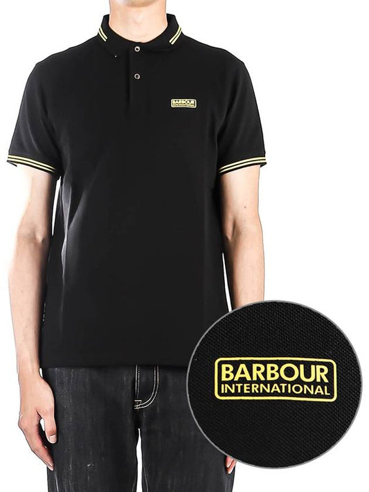 Men's Logo Short Sleeve Polo Shirt Black - BARBOUR - BALAAN 2