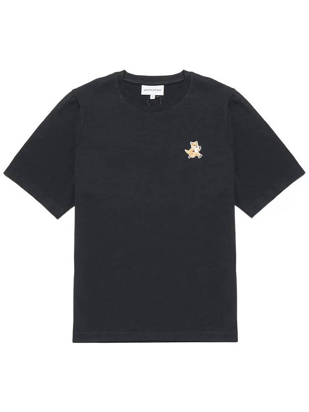 Speedy Fox Patch Comfort Short Sleeve T Shirt Black - MAISON KITSUNE - BALAAN 3