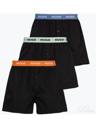 GREEN WOVEN BOXER TRIPLET 50518079 961 Mixed Draw 3 Pack - HUGO BOSS - BALAAN 2