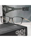Eyewear MB0196OK 005 Titanium Asian Fit Glasses Black Gold - MONTBLANC - BALAAN 3