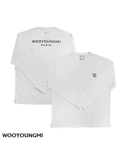 Back Logo Cotton Long Sleeve T-shirt White - WOOYOUNGMI - BALAAN 2