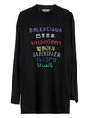 Language Logo Long Sleeve T-Shirt Black - BALENCIAGA - BALAAN 1