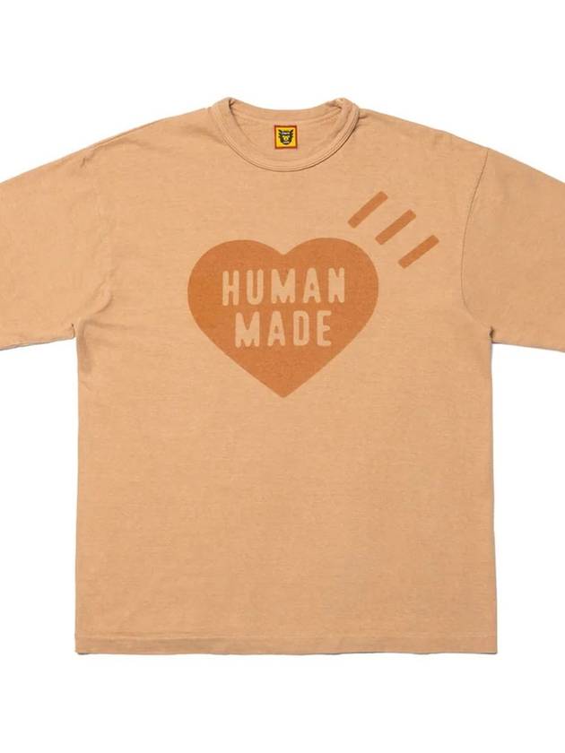 Plant Dyed Short Sleeve T Shirt Beige HM25CS055 - HUMAN MADE - BALAAN 3