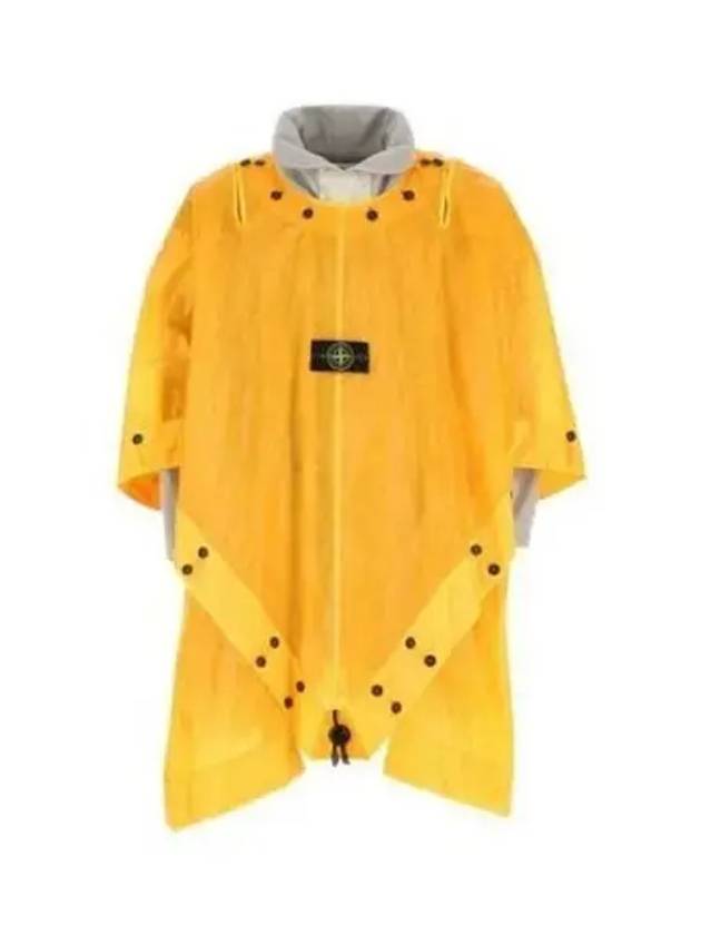 Men's Logo Patch Liner Ripstop Cape Raincoat Yellow - STONE ISLAND - BALAAN 2